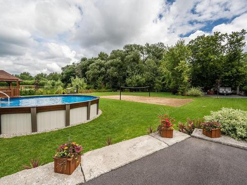Backyard - 619 Route 223, Saint-Blaise-Sur-Richelieu, QC - Outdoor With Above Ground Pool With Backyard