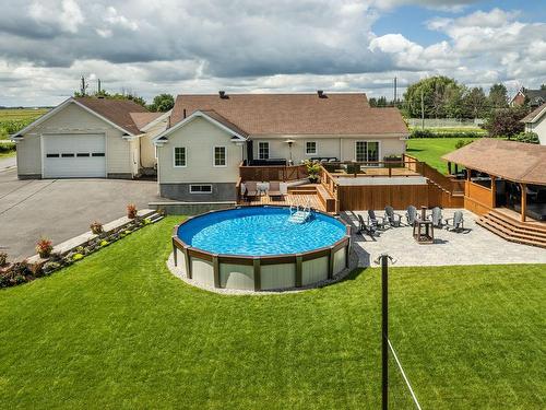 Overall view - 619 Route 223, Saint-Blaise-Sur-Richelieu, QC - Outdoor With Above Ground Pool With Backyard