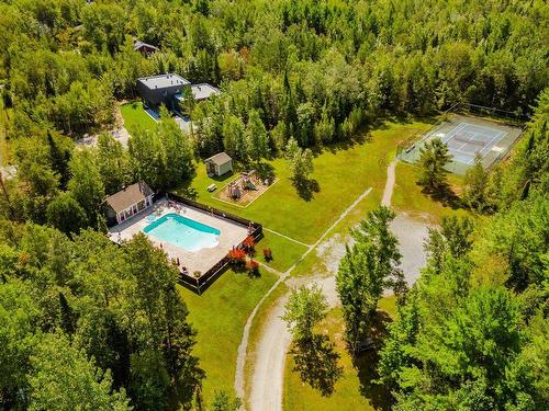 Aerial photo - 350 Ch. Du Domaine, Saint-Denis-De-Brompton, QC - Outdoor With In Ground Pool With View