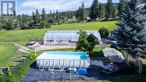 24402 Garnet Valley Road, Summerland, BC - Outdoor With Above Ground Pool With Backyard