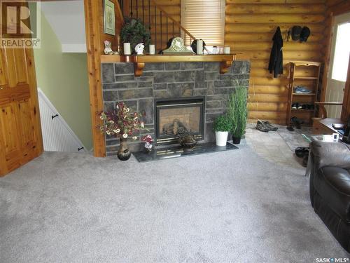 5001 Westview Crescent, Edam, SK - Indoor Photo Showing Living Room With Fireplace