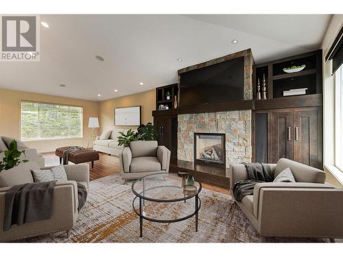 3613 Empire Place, West Kelowna, BC - Indoor Photo Showing Living Room With Fireplace