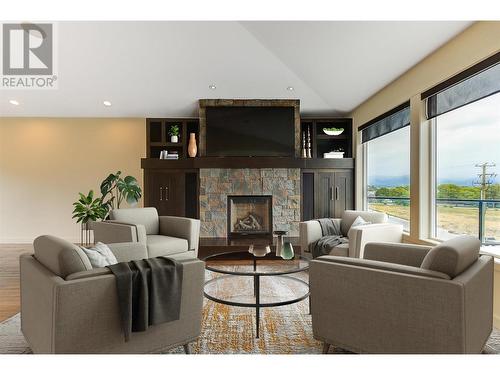 3613 Empire Place, West Kelowna, BC - Indoor Photo Showing Living Room With Fireplace