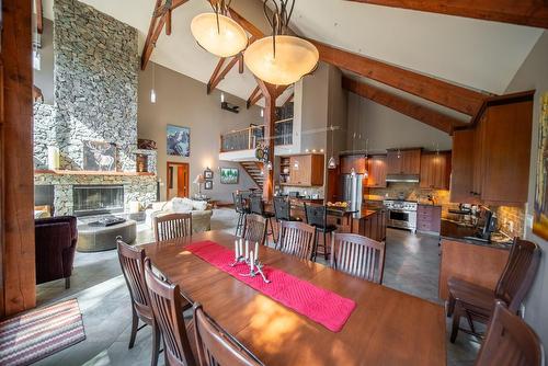 9 Cedar Bowl Crescent, Fernie, BC - Indoor Photo Showing Dining Room With Fireplace