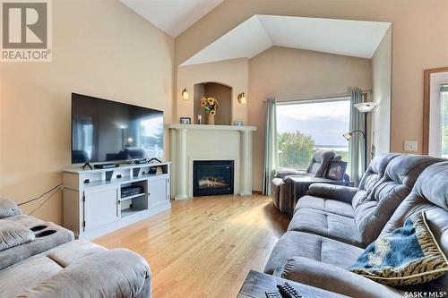 205 Grove Avenue, Saskatchewan Beach, SK - Indoor Photo Showing Living Room With Fireplace