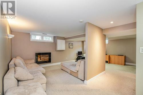 1451 Sixth Line, Oakville, ON - Indoor Photo Showing Basement With Fireplace