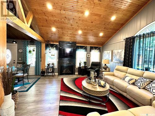 Lot 7 Chamakese Resort, Chitek Lake, SK - Indoor Photo Showing Living Room With Fireplace