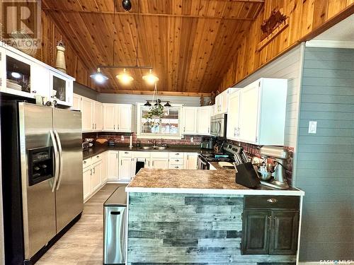 Lot 7 Chamakese Resort, Chitek Lake, SK - Indoor Photo Showing Kitchen With Double Sink