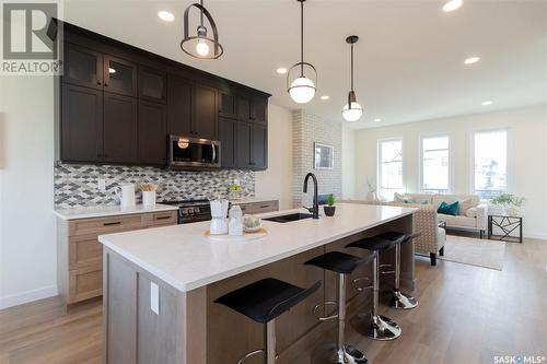 1023 Glacial Shores Common, Saskatoon, SK - Indoor Photo Showing Kitchen With Upgraded Kitchen