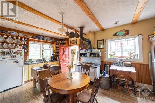 The kitchen & dining area has seen over a century of family life! - 5689 Ferry Road, Ottawa, ON - Indoor Photo Showing Dining Room