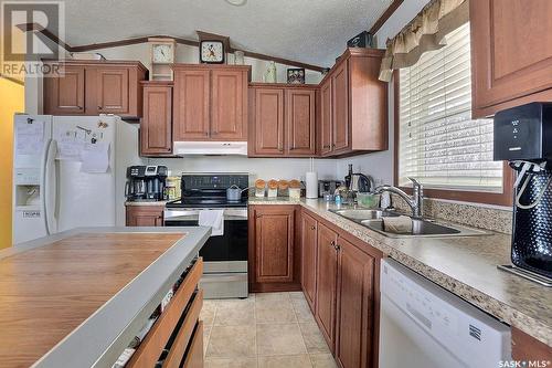 105 Mcintosh Street, Markinch, SK - Indoor Photo Showing Kitchen With Double Sink