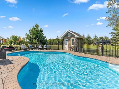5224 6Th Line, Erin, ON - Outdoor With In Ground Pool With Deck Patio Veranda With Backyard