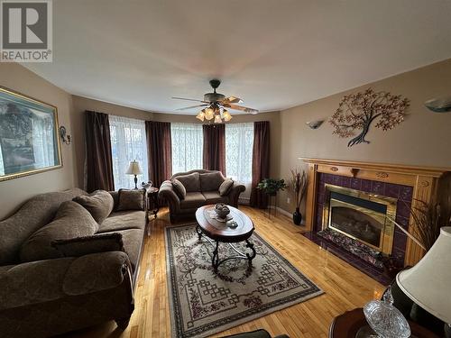 12 Mcdonald Crescent, Bishop'S Falls, NL - Indoor Photo Showing Living Room With Fireplace