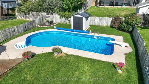 320 Park St, Orillia, ON - Outdoor With In Ground Pool With Deck Patio Veranda With Backyard