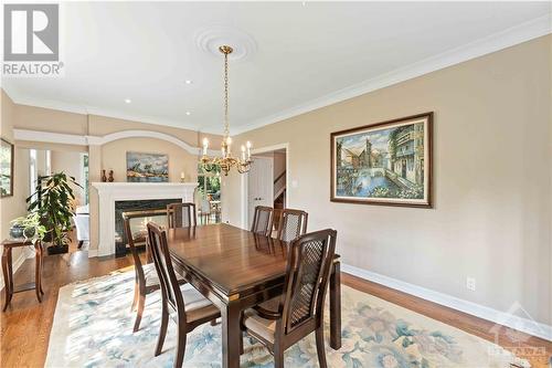 203 Balmoral Place, Ottawa, ON - Indoor Photo Showing Dining Room With Fireplace