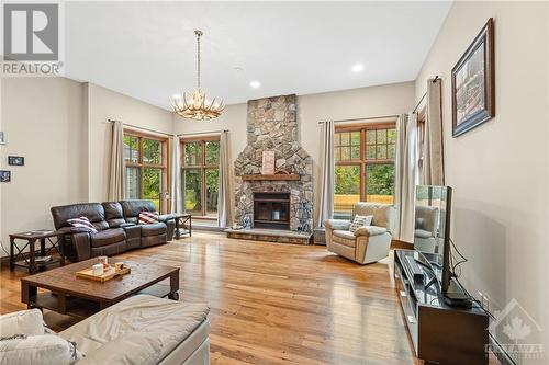 1465 Squire Drive, Ottawa, ON - Indoor Photo Showing Living Room With Fireplace