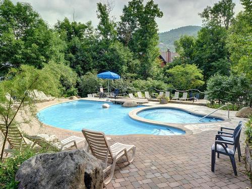 Pool - 5-114 Ch. Des Quatre-Sommets, Mont-Tremblant, QC - Outdoor With In Ground Pool With Deck Patio Veranda With Backyard