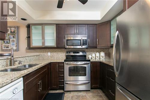 1455 2Nd Avenue W Unit# 202, Owen Sound, ON - Indoor Photo Showing Kitchen With Double Sink