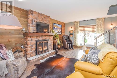 591 Pascal Street, Tracadie, NB - Indoor Photo Showing Living Room With Fireplace