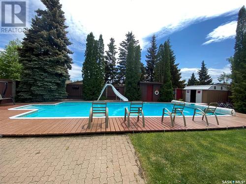 1704 Gregory Drive, North Battleford, SK - Outdoor With In Ground Pool With Backyard
