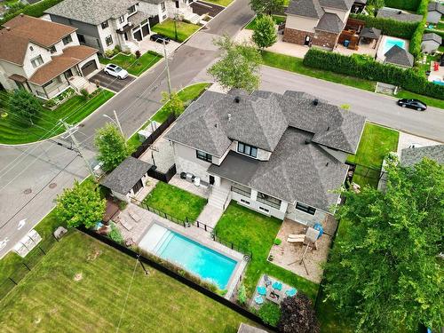 Aerial photo - 3871 Rue Dugué, Longueuil (Saint-Hubert), QC - Outdoor With In Ground Pool With View