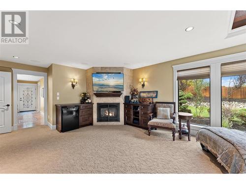 5958/5960 Old Kamloops Road, Vernon, BC - Indoor Photo Showing Other Room With Fireplace