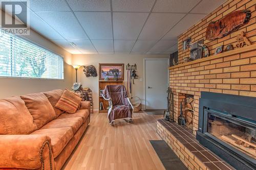 2611 Highway 6, Lumby, BC - Indoor Photo Showing Living Room With Fireplace