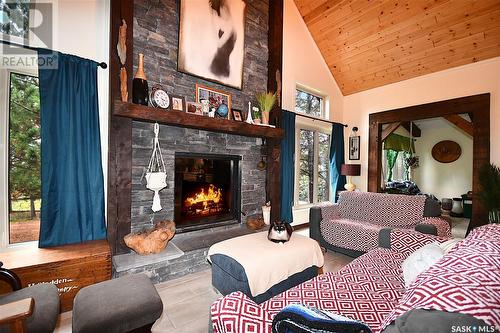 Clearwater Acreage, Big River Rm No. 555, SK - Indoor Photo Showing Living Room With Fireplace
