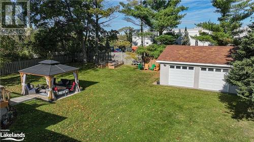 Large Backyard with Raised Garden Beds, Garage/storage/hobby Building, Gazebo and Hot tub - 8 Rosemary Road, Orillia, ON - Outdoor