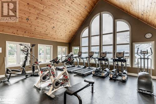 Gym with a view - 3876 Muskoka 118 Road W Unit# Carling 6-W5, Port Carling, ON - Indoor Photo Showing Gym Room