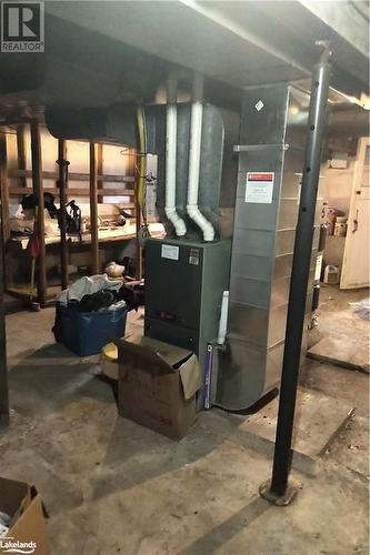 High efficiency forced air Gas Heating - 11 Laurentian Street, Deep River, ON - Indoor Photo Showing Basement