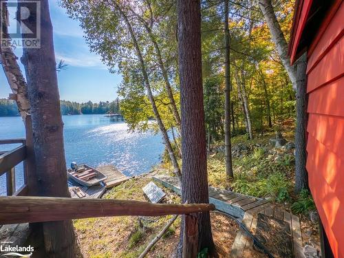 Stairway to water - Part Of 9600 Harris Lake, Whitestone, ON - Outdoor With Body Of Water With View