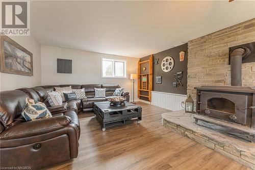 2945 Bruce Road 13, Oliphant, ON - Indoor Photo Showing Living Room With Fireplace