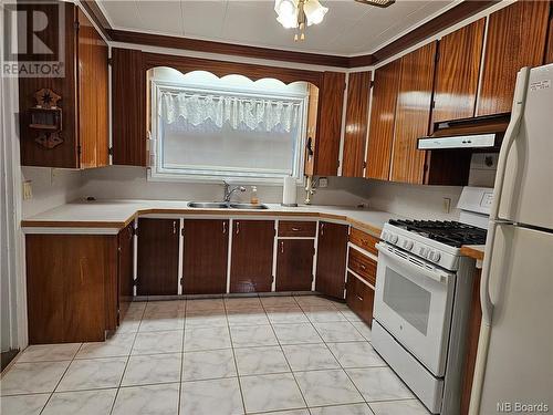 258 Main Street, Plaster Rock, NB - Indoor Photo Showing Kitchen With Double Sink