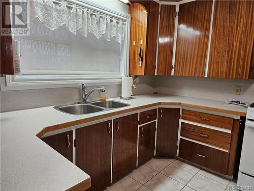 258 Main Street, Plaster Rock, NB - Indoor Photo Showing Kitchen With Double Sink
