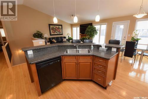 318 Brooks Road, Estevan, SK - Indoor Photo Showing Kitchen With Double Sink