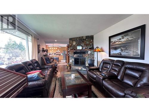 4210 White Lake Road, Tappen, BC - Indoor Photo Showing Living Room With Fireplace