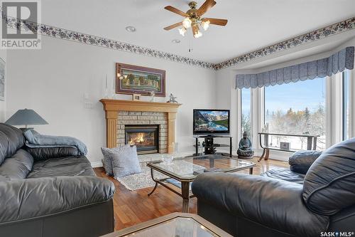 9407 Wascana Mews, Regina, SK - Indoor Photo Showing Living Room With Fireplace