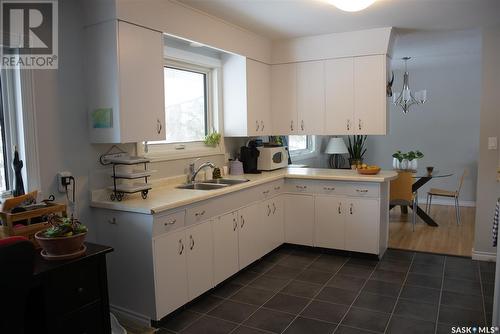 103 Railway Avenue, Balcarres, SK - Indoor Photo Showing Kitchen With Double Sink