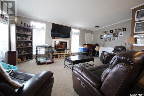 305 Pelly Street, Rocanville, SK - Indoor Photo Showing Living Room With Fireplace