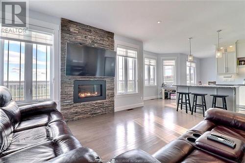 4 Irishview St, Irishtown, NB - Indoor Photo Showing Living Room With Fireplace