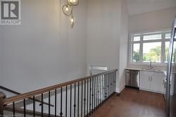Oak and wrought iron bannister - 