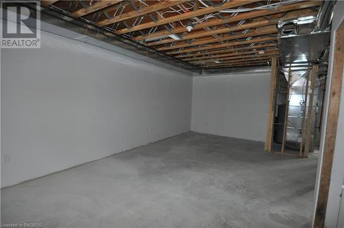 Unfinished basement - 1685 9Th Avenue E Unit# 3, Owen Sound, ON - Indoor Photo Showing Basement