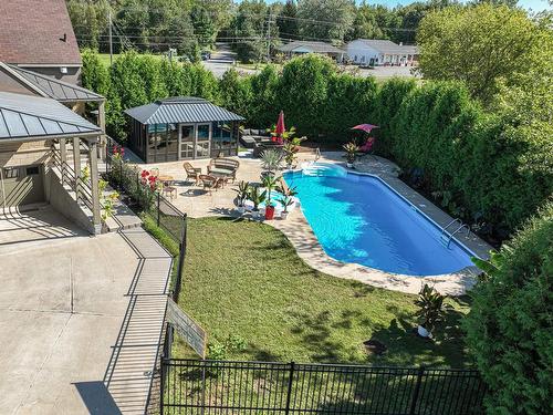 Backyard - 1424 Ch. Des Patriotes, Sorel-Tracy, QC - Outdoor With In Ground Pool