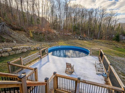 Overall view - 132 Ch. Du Domaine-Pépin, Amherst, QC - Outdoor With Above Ground Pool