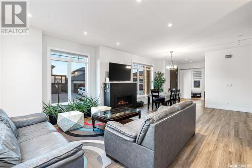 343 Bolstad Way, Saskatoon, SK - Indoor Photo Showing Living Room With Fireplace