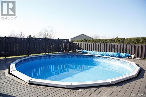 5 Richard Road, Drummond, NB - Outdoor With Above Ground Pool With Deck Patio Veranda With Backyard