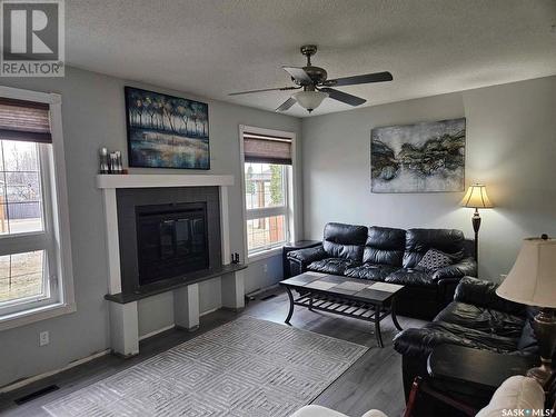 10620 Bennett Crescent, North Battleford, SK - Indoor Photo Showing Living Room With Fireplace