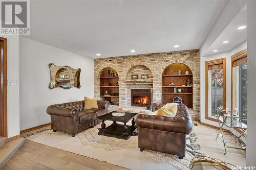 331 Emerald Court, Saskatoon, SK - Indoor Photo Showing Living Room With Fireplace