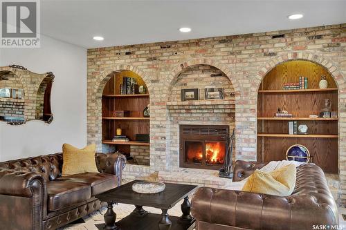 331 Emerald Court, Saskatoon, SK - Indoor Photo Showing Living Room With Fireplace